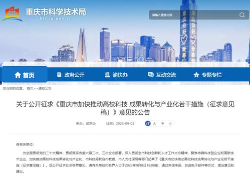 重庆 支持高校有组织研发科技成果 推进科技成果快速熟化孵化